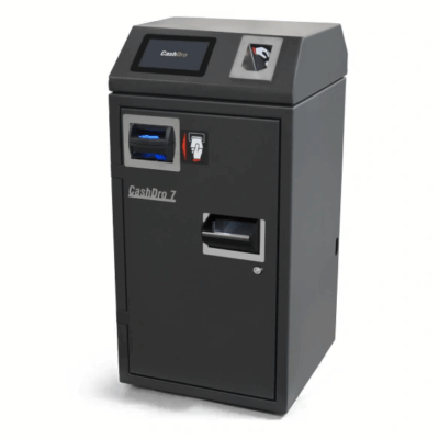 CashDro Schwarzer Zahlautomat mit Rückgeld