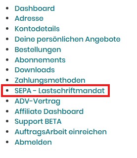 Wie hinterlege ich ein SEPA Lastschrift Mandat? 1 EPA