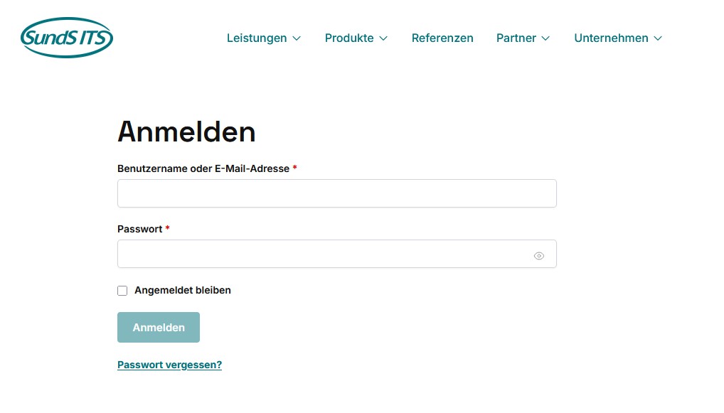 Das SundS ITS Support Dashboard 2 Login2